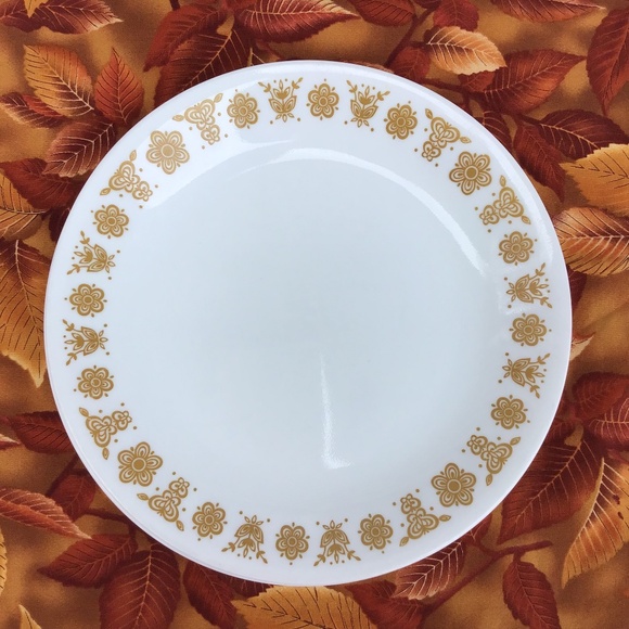 3 Corelle by Corning Butterfly Gold Salad Plates Vintage Set USA - Picture 1 of 14